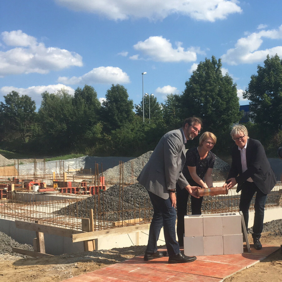 Büroneubau PVS Unna Grundsteinlegung